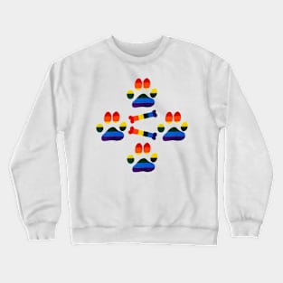 Rainbow Paws and Bones Crewneck Sweatshirt